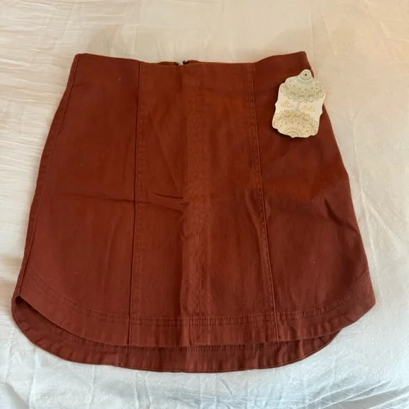Altar’d State Burnt Orange High Waisted Skirt - Picture 1 of 3